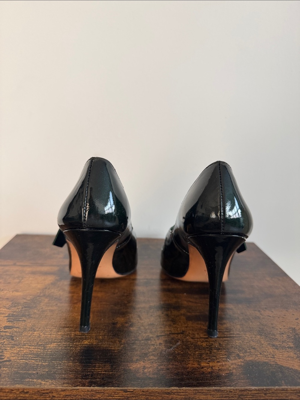 Charles David Dark Green Patent Mary Jane Pointed Pumps - Picture 4 of 7
